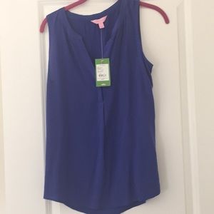 Sleeveless blue Lilly Pulitzer top